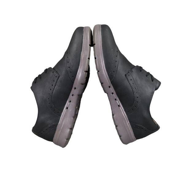 Clarks Shoes Womens 6.5 Oxford Leather Hinton Unstructured Black Comfort Career - Picture 8 of 12